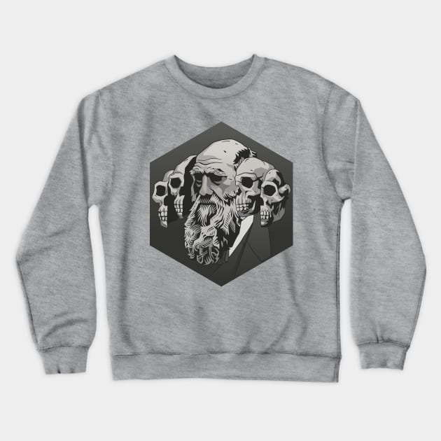 Darwin Crewneck Sweatshirt by dv8sheepn